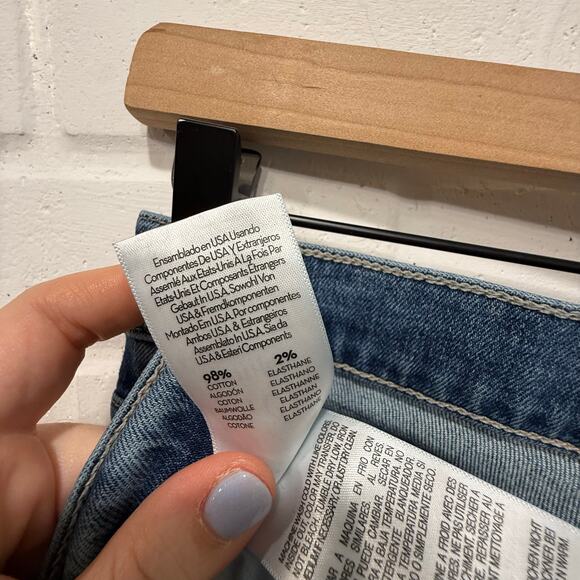 Mother The Pixie Dazzler Sz 30 Ankle Fray Boogie Down Blue High Rise Stretch - Picture 13 of 16